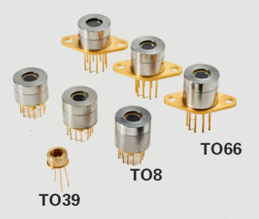 碲镉汞HgCdTe(MCT)TE制冷光学增强光伏红外探测器PVI-3TE/4TE-10.6-0.5x0.5-TO8/TO66,PVI-4TE-10.6-1x1-TO8/TO66